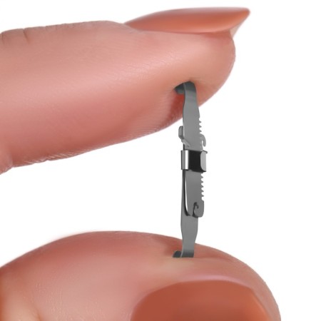Corrector-fixer for an ingrown nail, size m, in a plastic case, silver color-6