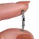 Corrector-fixer for an ingrown nail, size m, in a plastic case, silver color