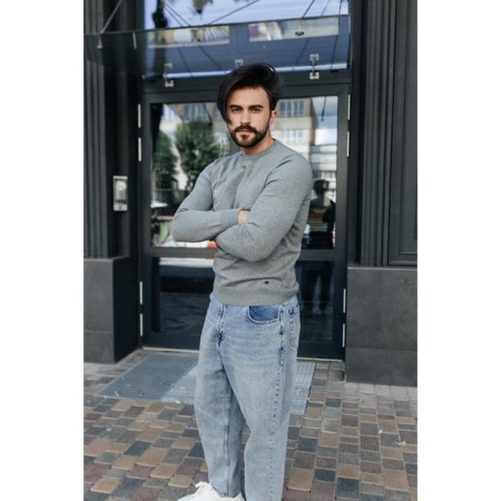 Jumper male ise, size 58, color gray color-6