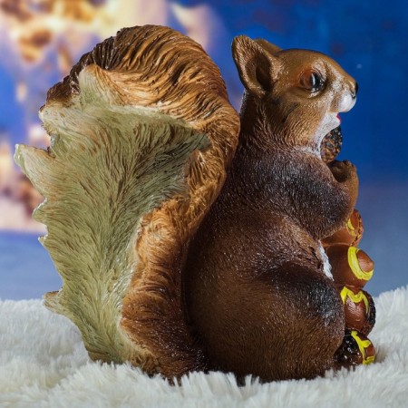 Garden figure "Squirrel with nuts" 25x25x11cm-4