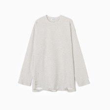 Футболка с длин. рукавом женский MINAKU: One Most Brand, цвет серый-меланж, ONESIZE