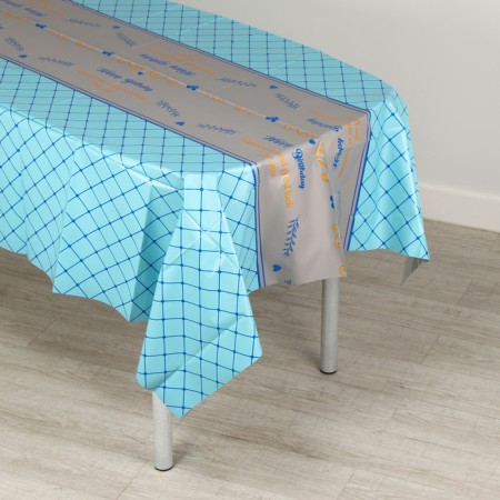 The tablecloth "Square", 137 × 183 cm., Blue color-1