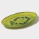 Glass Soldier Oval Dula "Romantic Kiwi", 24.5 × 15 cm, green color