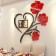 Interior stickers with photo frames "roses", decor on the wall, panel 100 x 100 cm