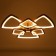 Causteen with PDU 671116/6 LED 174W Dimmer 3 modes 3000-6000k Coffee 65x65x12 cm Bayerluux