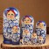Matryoshka 10 puppet "Masha" Gzhel, 25cm, manual painting
