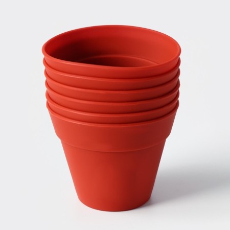 A set of baking shapes “Flower pots”, silicone, 6.5 × 5.5 cm, 6 pcs-6