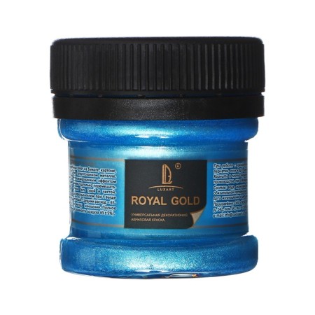 Acrylic paint 25ml, Luxart Royal Gold, highly metallized pigment, blue gold-3