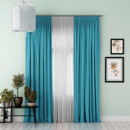 A set of curtains with Blackout sequences, size 2x240x270 cm, turquoise color