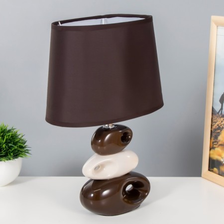 Lamp "desire" brown-white 1x25W E14 12.5x19.5x31 cm Risalux