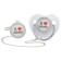 Set: Nipple - Orthodontic dummy with the holder “I love mom”, with a cap, from 6 months, silver, rhinestones