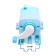 Mechanical sharpener with container, blue robot