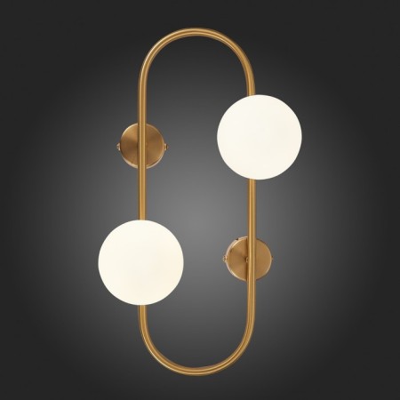 Sconces st. SL1149.301.02. Vera. 2x5 watts, G9, 4000k, 28x45 cm, brass color-2