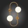 Sconces st. SL1149.301.02. Vera. 2x5 watts, G9, 4000k, 28x45 cm, brass color