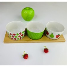 Set of Lenardi salad bowls, on a stand, d = 9cm, 3 pcs