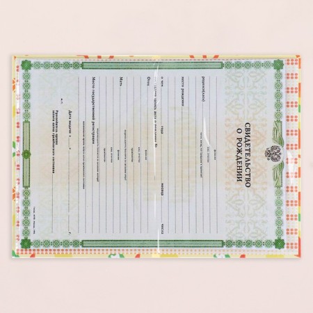 Birth certificates "toys" laminated-4