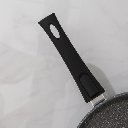 Flot Dilan "Marbl", d = 22 cm, glass cover, removable handle, anti -stick coating-3