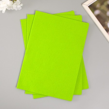 A set of soft felt "Astra" (3 pcs) bright green, 3 mm, 400 gr. 20x30 cm-1