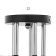 Chandelier gallop 890551 5x60W E27 black/matte white with black pattern