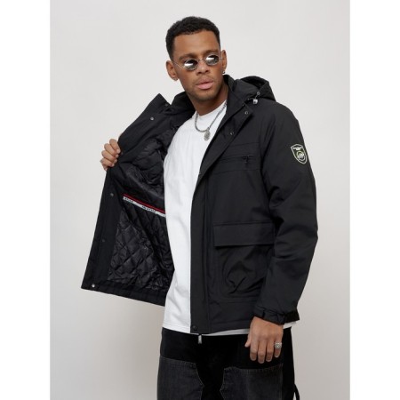 Sports male jacket, size 50, black color-7