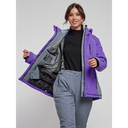 Ski jacket female winter, size 46, purple color-10