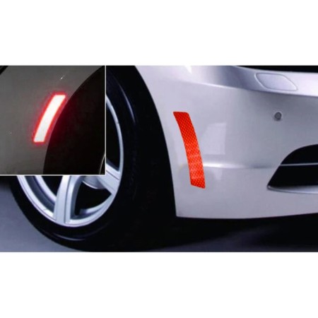 A car sticker, reflective, 13.5 × 2.5 cm, red, set 2 pcs-1