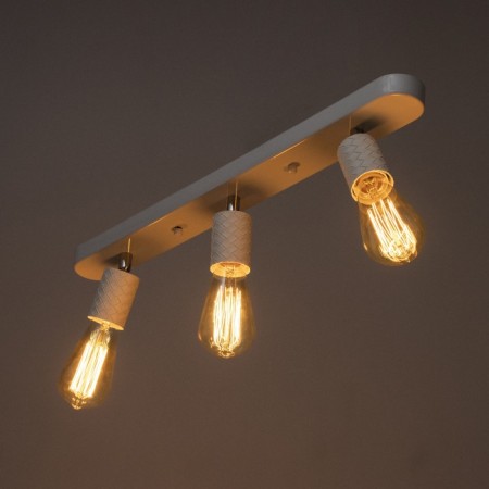 Ceiling lamp "Skin" 3he27 40W white 30x6x16cm-2