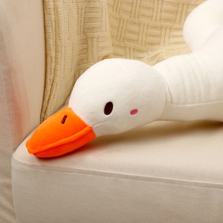 Soft toy "Goose", 60 cm, white color-1