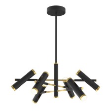 Люстра Duplex, 12x3Вт LED, 4000K, цвет чёрный