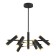 Duplex chandelier, 12x3W LED, 4000K, black color
