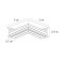The corner connector internal for the ARTE LAMP Optima A740733, 2.7x5x5 cm, white
