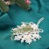 Jewelry decoration "Snowflake shine of the pearl" 9 cm, white