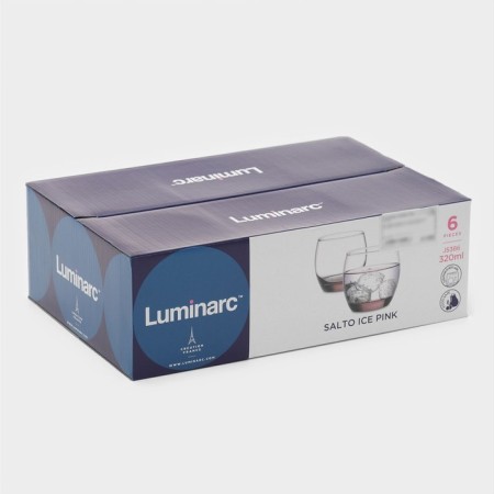 Low glass glass Luminarc Salto, 320 ml, pink color-2
