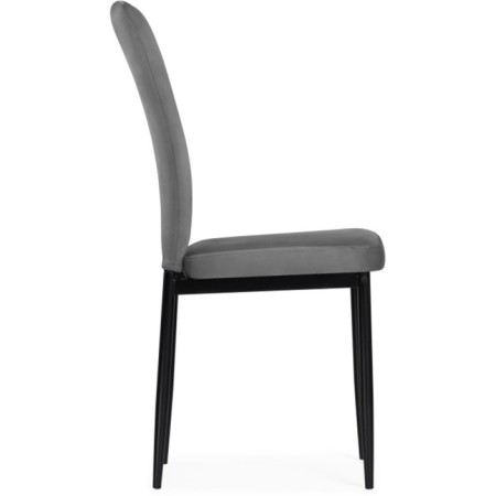 Stool on the metal frame Rek Metal/velor, black/gray 42x54x94 cm-2