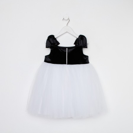 Dress elegant children's KAFTAN, p. 28 (86-92 cm), black/white-8