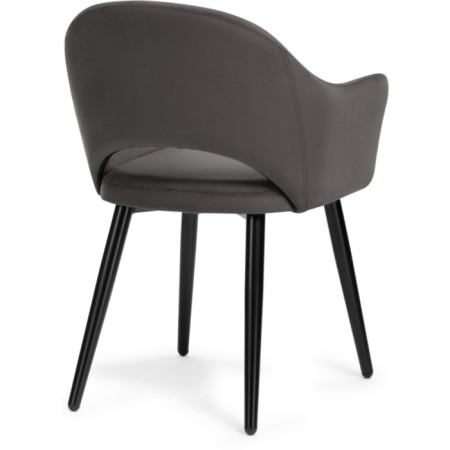 STULL OF A METALLARCAS APRA Metal/velor, black/graphite 57x57x81 cm-3
