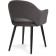 STULL OF A METALLARCAS APRA Metal/velor, black/graphite 57x57x81 cm