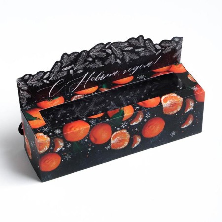 Box for Makarun "Mandarin", 18 x 5.5 x 5.5 cm, New Year-2