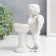 Polystone candlestick "Snowty angel at the column" 15x10x6.5 cm