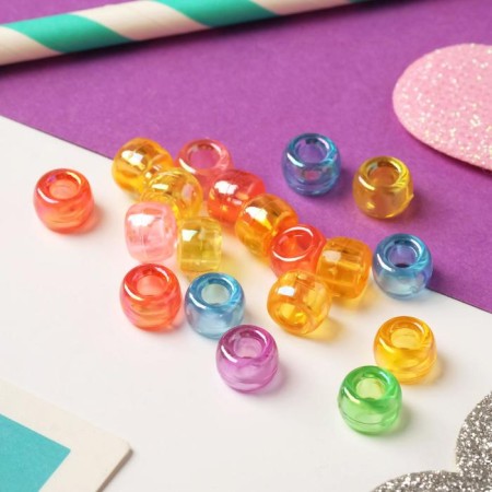 Hair cuffs "Nicky" (set 20 pcs +/- 3 pcs) classic transparent, 0.4x0.4 cm, mix