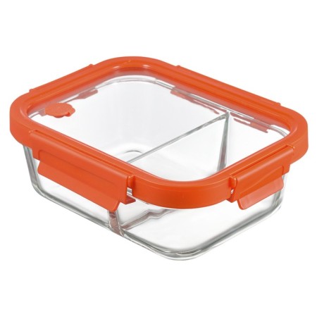 Smart Solutions baking and storage container, rectangular with separators, 1 l, red color