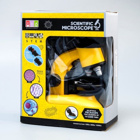 Microscope "Young scientist" multiplicity to x1200, yellow, backlight-6