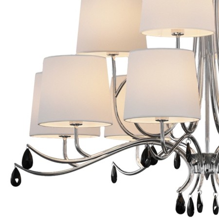 Suspended chandelier Mantra andrea, E14, 12x20W, 635 mm, chromium color-2