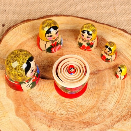 Matryoshka "Semenovskaya", 6 puppet, the highest category-4