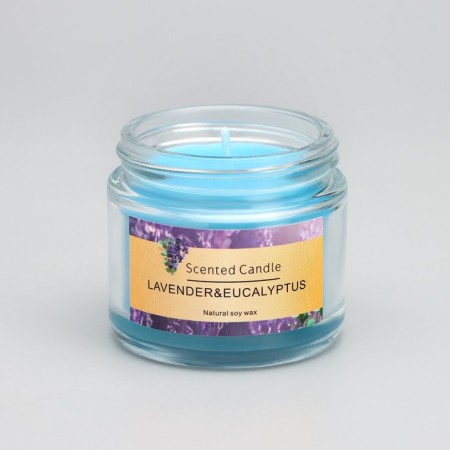 Aromatic candle "Lavender & Eucalyptus", 5*5cm, 140 grams-2