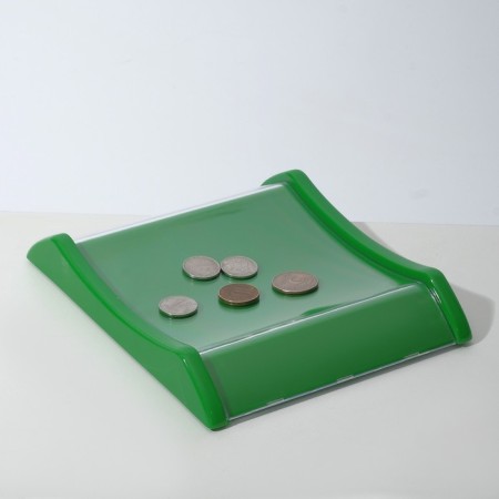 Monetnik is two -component, with a place for an advertising insert, 16.3 × 19.3 × 3, green color-1