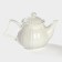 A porcelain teapot on a stand from Bellatenero bamboo "Tulip", 700 ml, white color