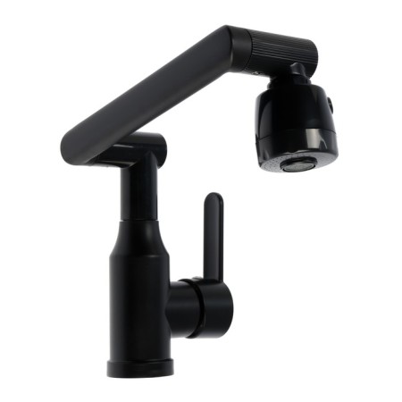 Kitchen mixer Zein Z3705, adjustable spout 25 cm high, aerator 2 modes, black-7