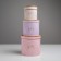 A set of boxes of thin cardboard 3 in 1, gift packaging, “marble”, 12 x 12 - 18 x 18 cm
