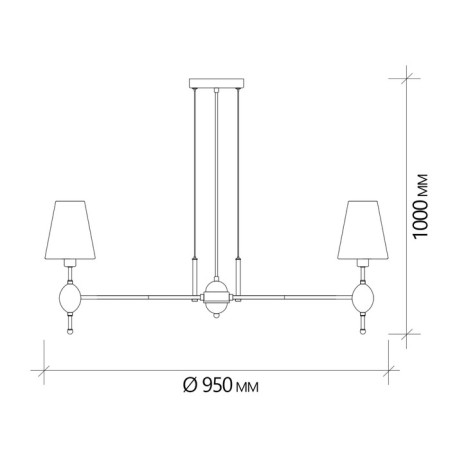 Suspension lamp 10x40W E14, size 95x95x100 cm-6